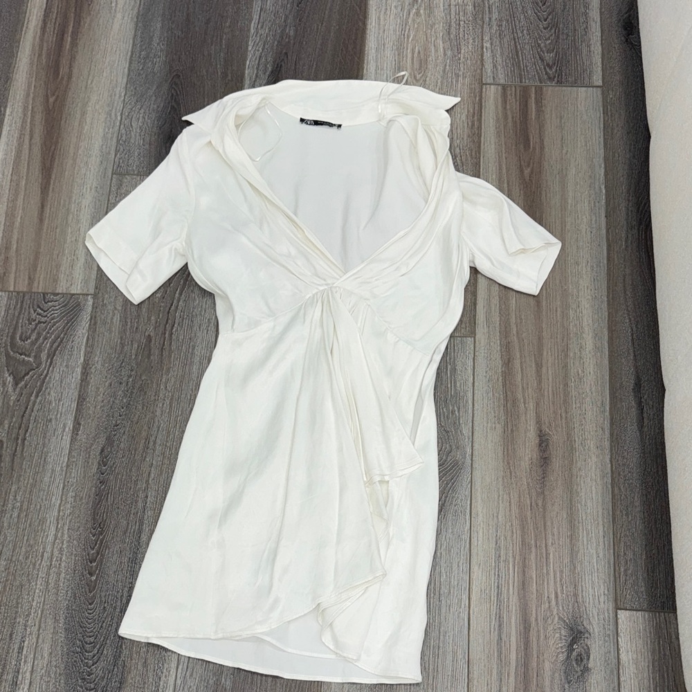 Zara Asymmetrical White Dress
